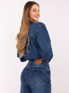 Spodnie jeansowe damskie, wide leg, niebieskie, Sublevel