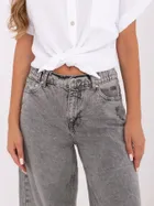Spodnie jeansowe damskie, wide leg, szare, Sublevel