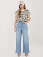 Spodnie jeansowe damskie, wide, niebieskie, Sublevel