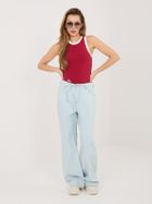 Spodnie jeansowe damskie, wide, niebieskie, Sublevel