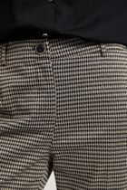 Spodnie materiałowe damskie, beżowe, Moodo