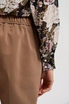 Spodnie materiałowe damskie, brązowe, Moodo