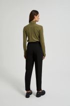 Spodnie materiałowe damskie, czarne, Moodo