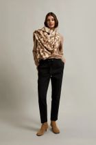 Spodnie materiałowe damskie, czarne, Moodo