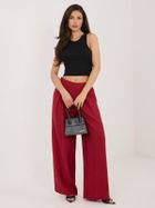 Spodnie materiałowe damskie, czerwone, Sublevel