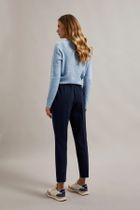 Spodnie materiałowe damskie, granatowe, Moodo