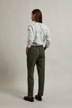 Spodnie materiałowe damskie, khaki, Moodo