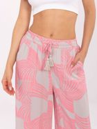 Spodnie materiałowe damskie, różowe, Sublevel