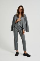 Spodnie materiałowe damskie, szare, Moodo