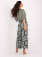 Spodnie materiałowe damskie, zielone, Sublevel