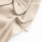 Spodnie materiałowe dziewczęce, prążkowane, beżowe, Nicol