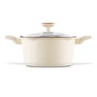 Starke Pro, Texture Creamy, zestaw garnków z pokrywką i patelnia, 10 elementów