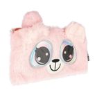 Starpak, piórnik saszetka, pluszowy, big eyes pink