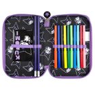 St.Majewski, Kuromi, piórnik rozkładany, podwójny, z wyposażeniem, Black