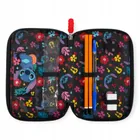 St.Majewski, Lilo i Stitch, piórnik rozkładany, potrójny, z wyposażeniem, Black Aloha