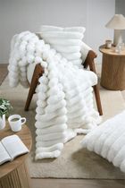 Stof, Polary, poduszka dekoracyjna, w grube prążki, 45-45 cm