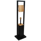 Stojak WC, szczotka do toalety uchwyt na papier, czarny