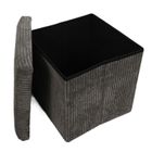 Storage Solutions, pufa ze schowkiem sztruksowa, Tobo, 38-38-38 cm