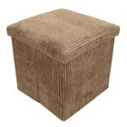 Storage Solutions, pufa ze schowkiem sztruksowa, Tobo, 38-38-38 cm