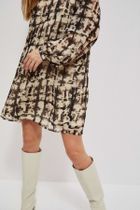 Sukienka damska, beżowa, Moodo