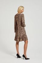 Sukienka damska, brązowa, Moodo