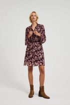 Sukienka damska, brązowa, Moodo