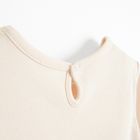 Sukienka dziewczęca z długim rękawem, beżowa, Nicol