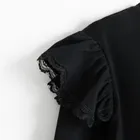 Sukienka dziewczęca z długim rękawem, biało-czarna, Nicol