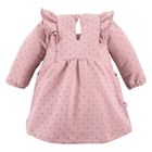Sukienka dziewczęca z długim rękawem, różowa, Eevi