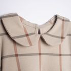 Sukienka dziewczęca z krótkim rękawem, beżowa, Nicol