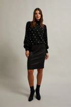 Sweter damski, czarny, Moodo