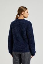Sweter damski, granatowy, Moodo