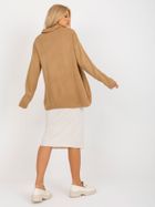 Sweter damski, oversize, beżowy, Rue Paris