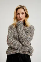 Sweter damski, szary, Moodo