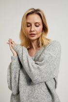 Sweter damski, szary, Moodo