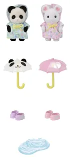 Sylvanian Families, Spacer z parasolkami, zestaw figurek, 5748