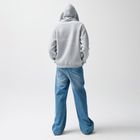 Szara bluza sherpa z kapturem oversize NOWEAR