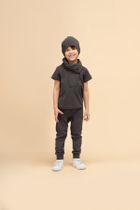 T-shirt chłopięcy, grafitowy, Pinokio