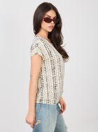 T-shirt damski, beżowy, Sublevel