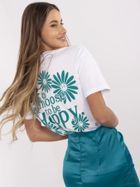 T-shirt damski, biały, Sublevel