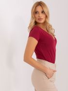 T-shirt damski, bordowy, Rue Paris