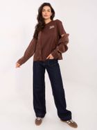 T-shirt damski, brązowy, Sublevel