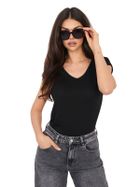 T-shirt damski, czarny, Sublevel