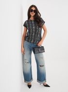 T-shirt damski, czarny, Sublevel