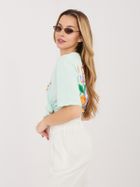 T-shirt damski, miętowy, Sublevel