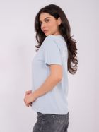 T-shirt damski, niebieski, Sublevel