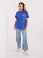 T-shirt damski, niebieski, Sublevel