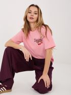 T-shirt damski, różowy, Sublevel