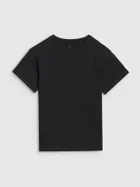 T-shirt dziewczęcy, czarny, 4F