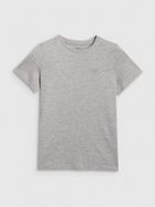 T-shirt dziewczęcy, szary, 4F